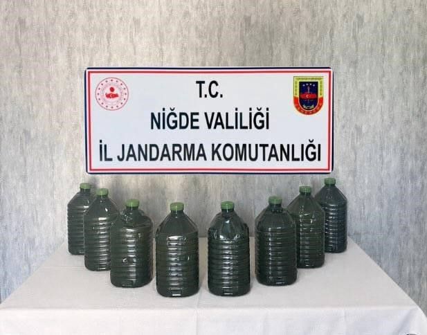 Niğde'de kaçak içki operasyonu: 40 litre etil alkol ele geçirildi