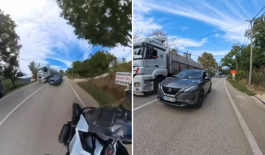 Bursa'da ölümle burun buruna getiren sollama kamerada