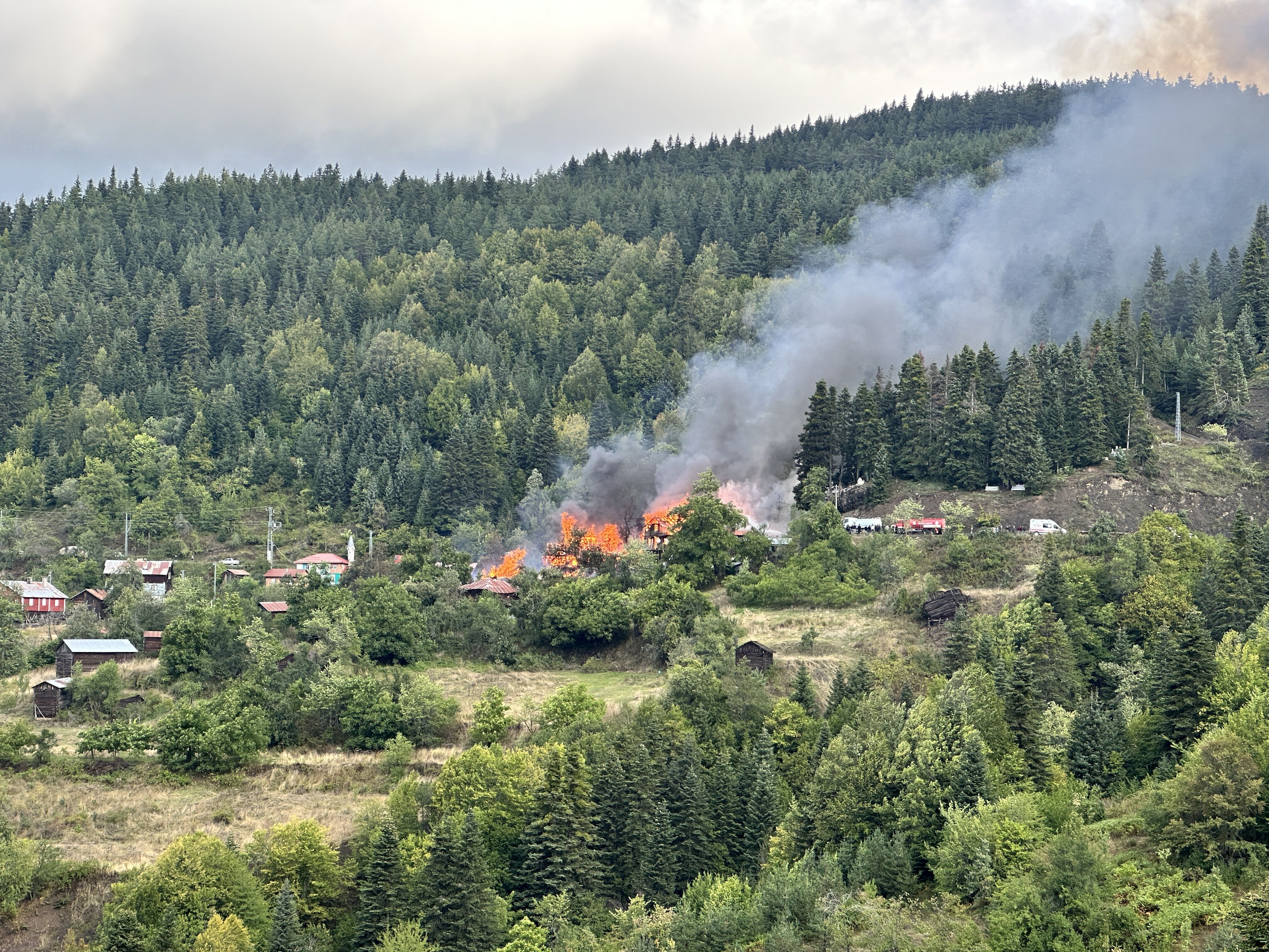Kastamonu'da yangın paniği: Alevler 4 eve birden sıçradı
