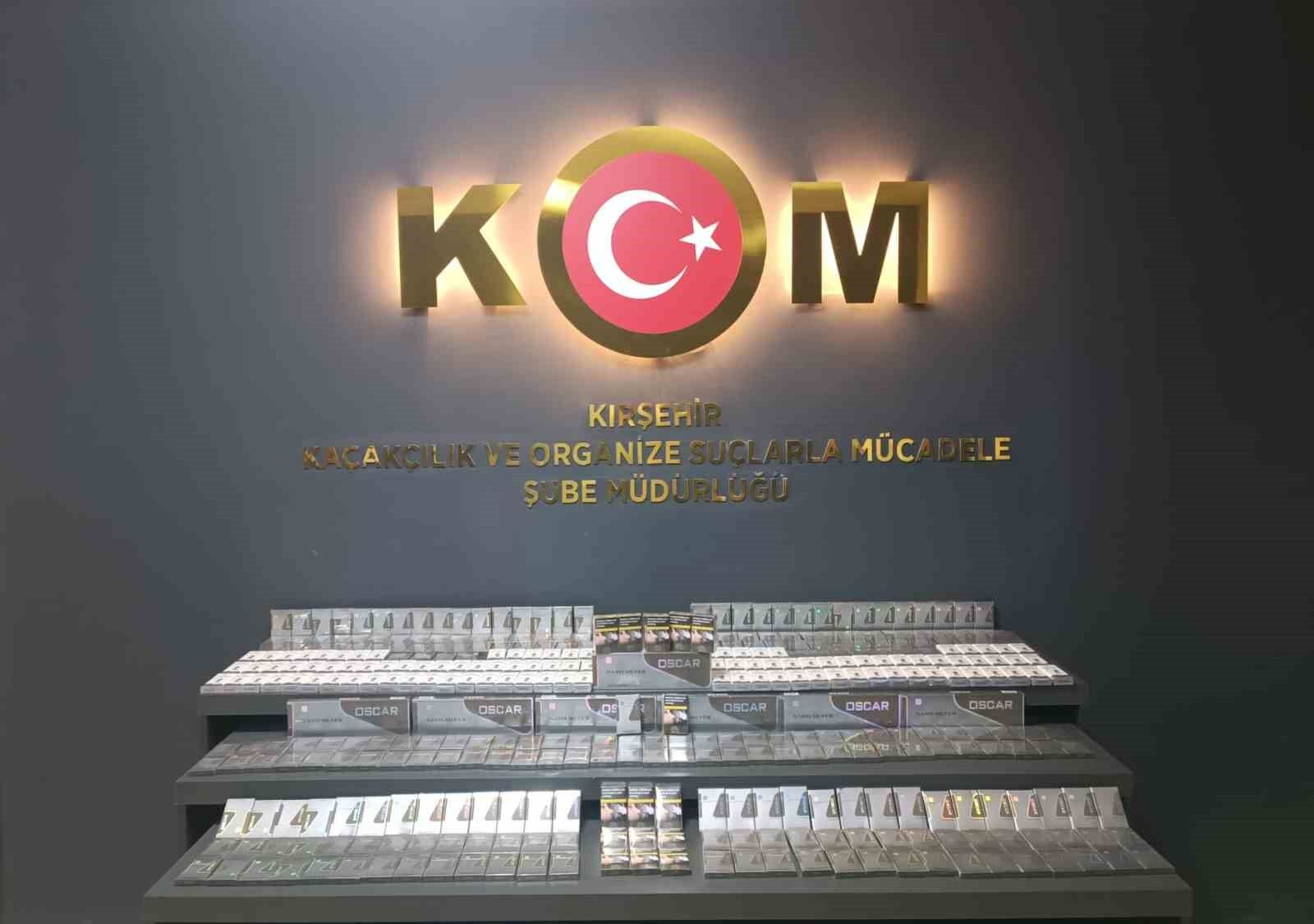 Kırşehir'de gümrük kaçağı sigara ele geçirildi