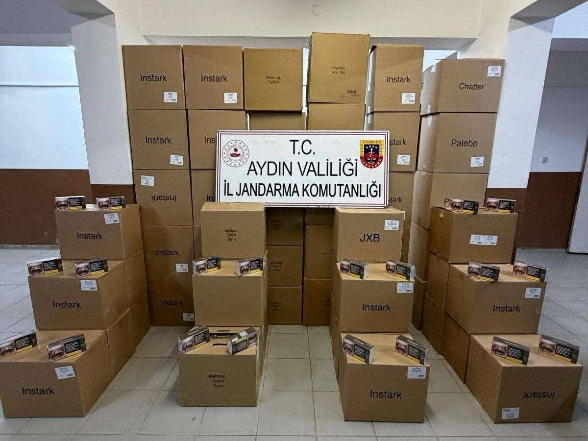 Köşk'te durdurulan araçtan 630 bin kaçak makaron çıktı