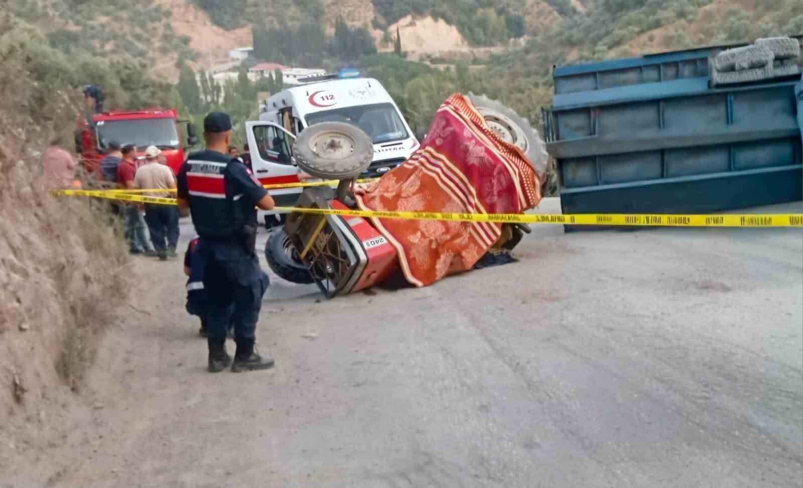Köşk'te seyyar pide fırını taşıyan traktör devrildi: 1 ölü, 1 yaralı