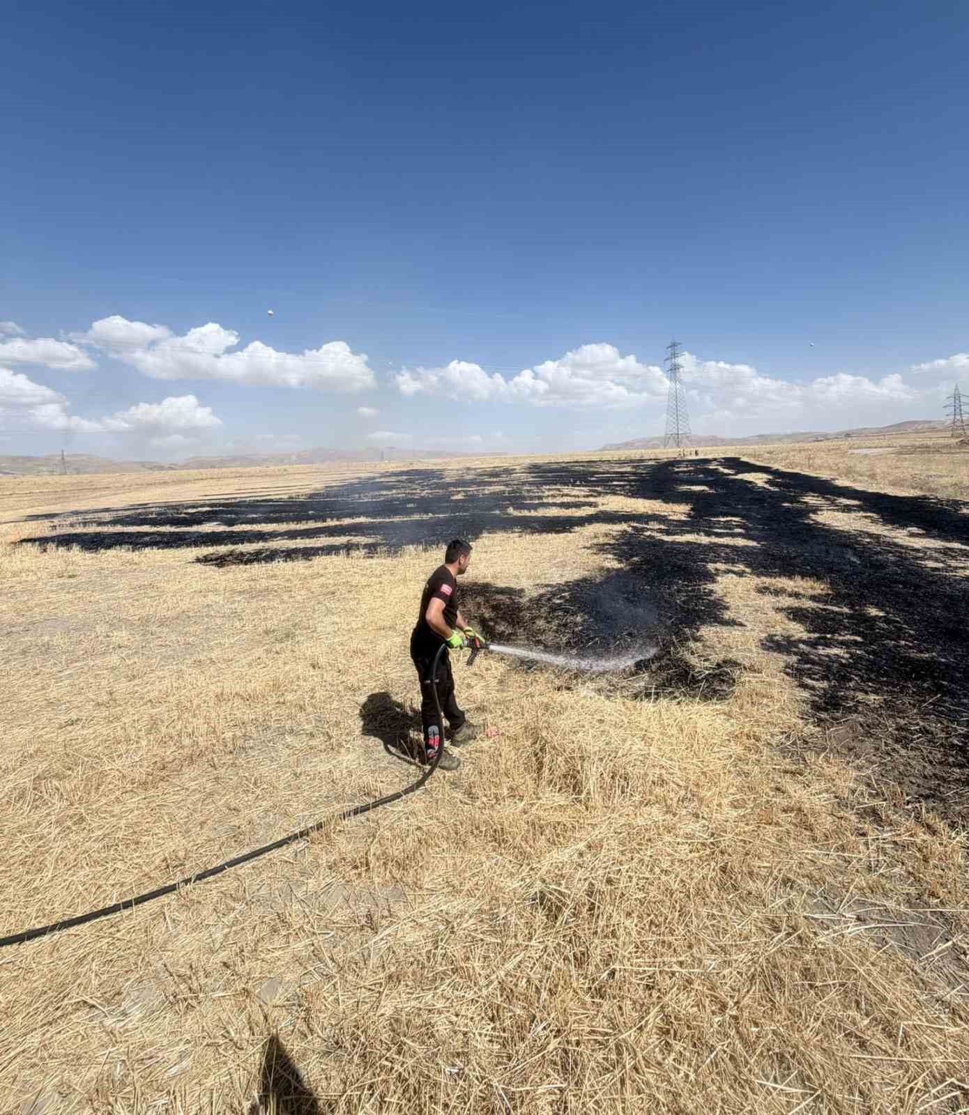 Van'da örtü üstü yangını