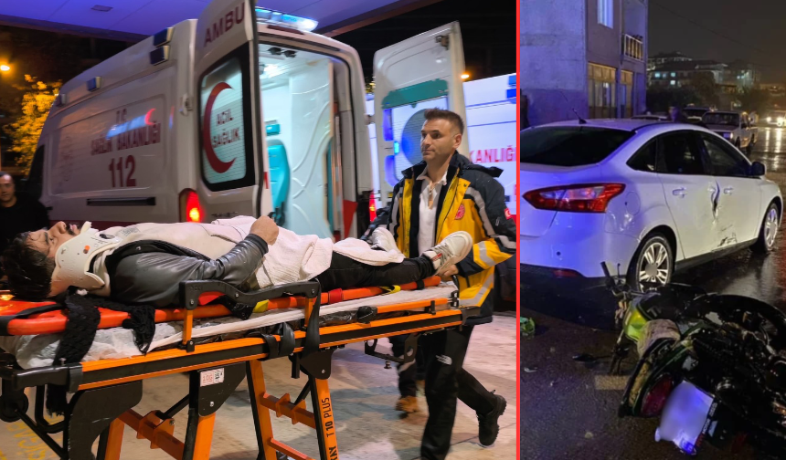 Bursa'da korkutan kaza! Motosikletteki iki kardeş yaralandı