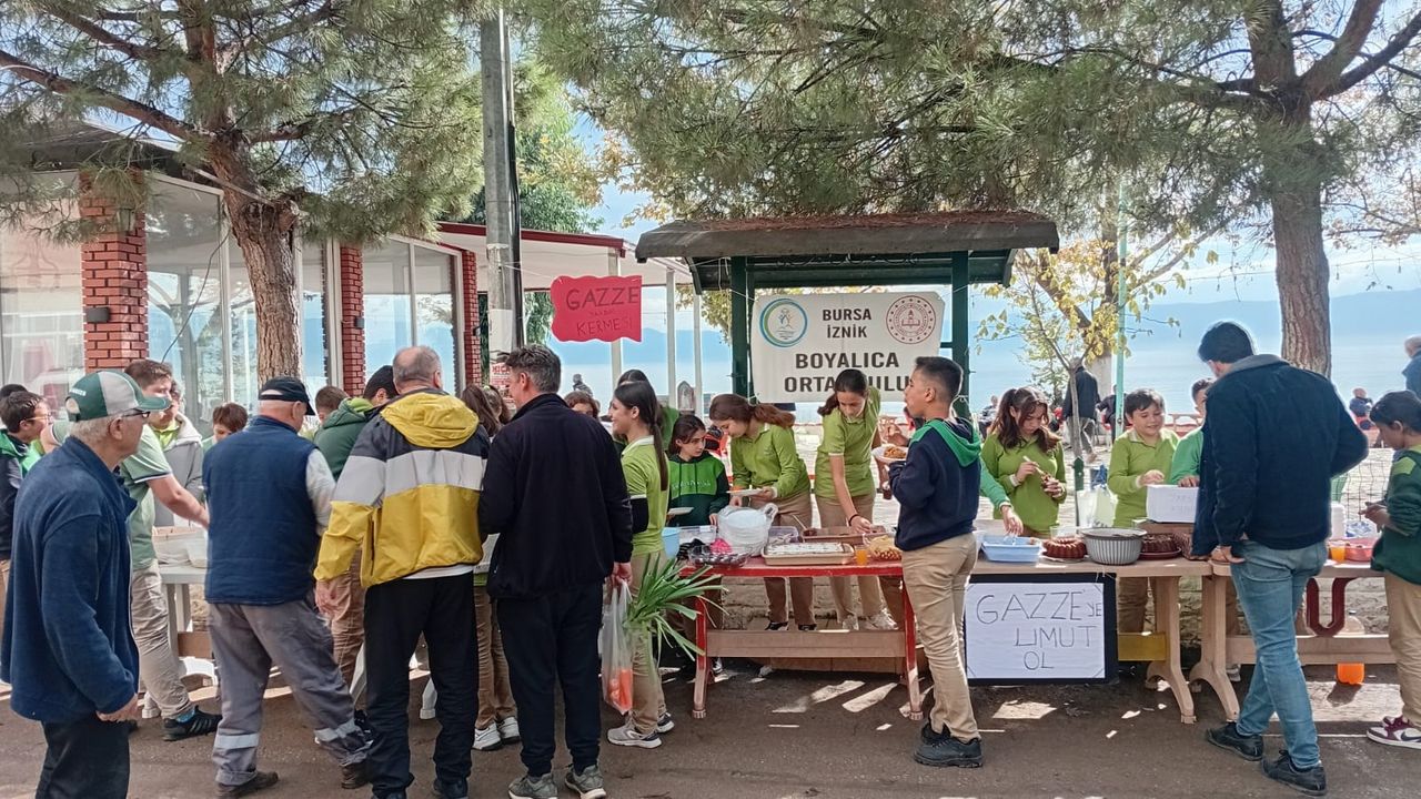 İznikli öğrencilerden Gazze'ye anlamlı destek