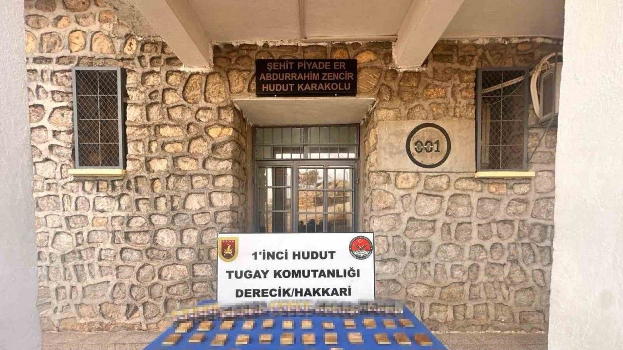 Hakkari’de 36 kilo sarma altın ele geçirildi