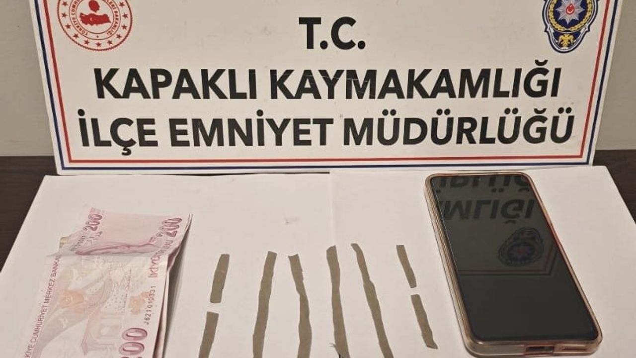 Kapaklı’da yakalanan zehir taciri tutuklandı