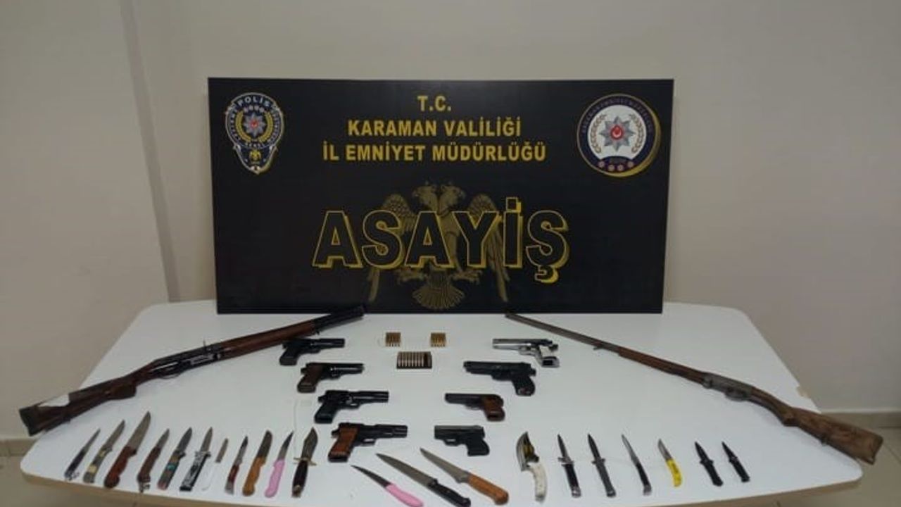 Karaman’da asayiş uygulamalarında yakalanan 11 kişi tutuklandı