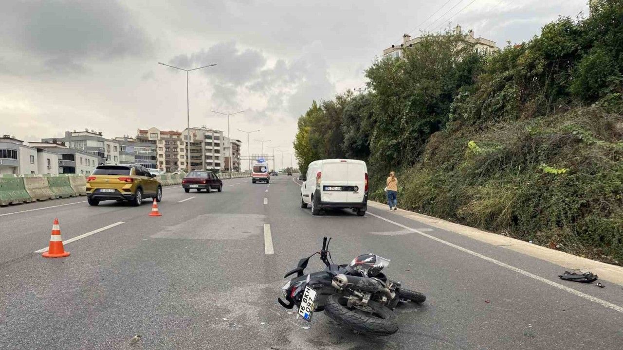 Mudanya’da trafik kazası : 1 yaralı