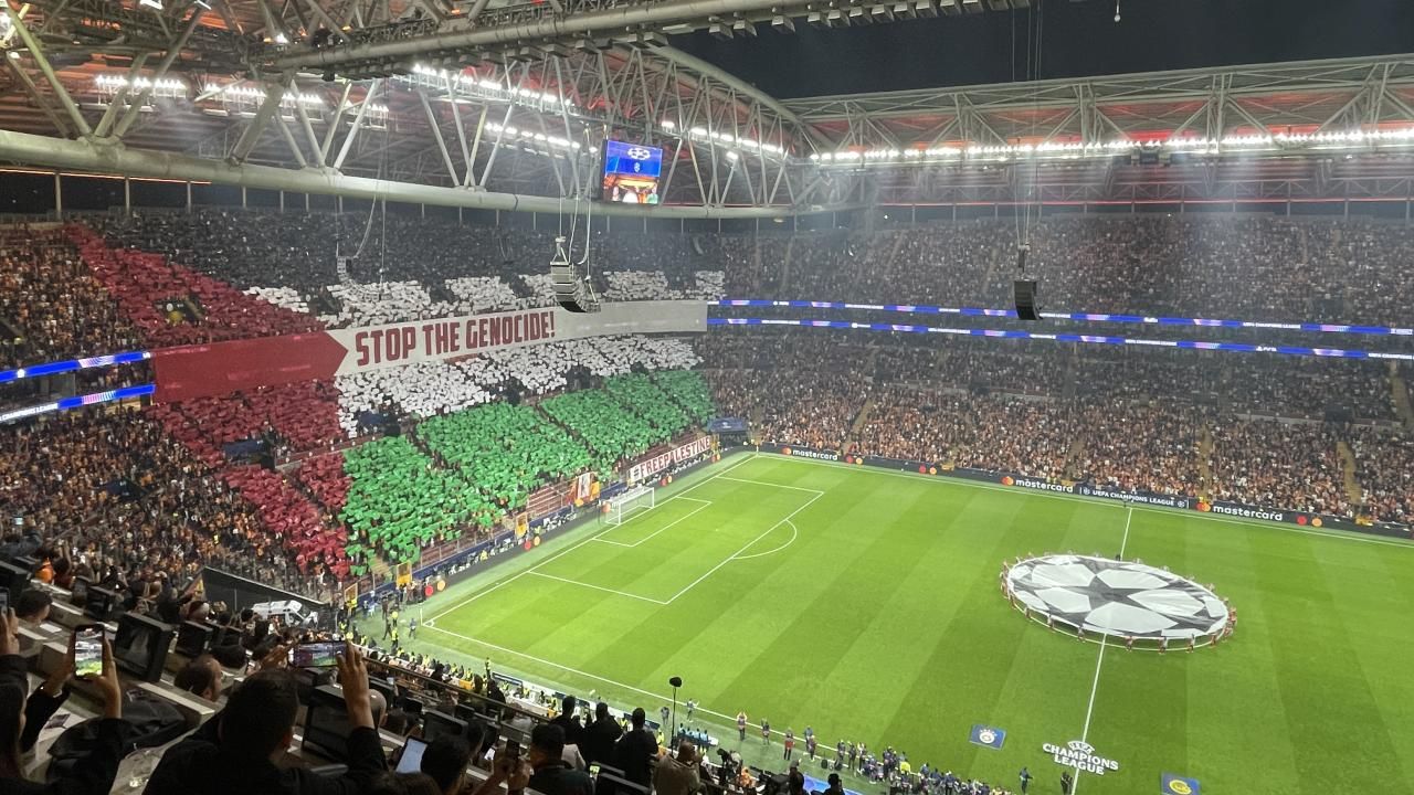 Galatasaray'ın Filistin'e destek koreografisi İsrail medyasını rahatsız etti