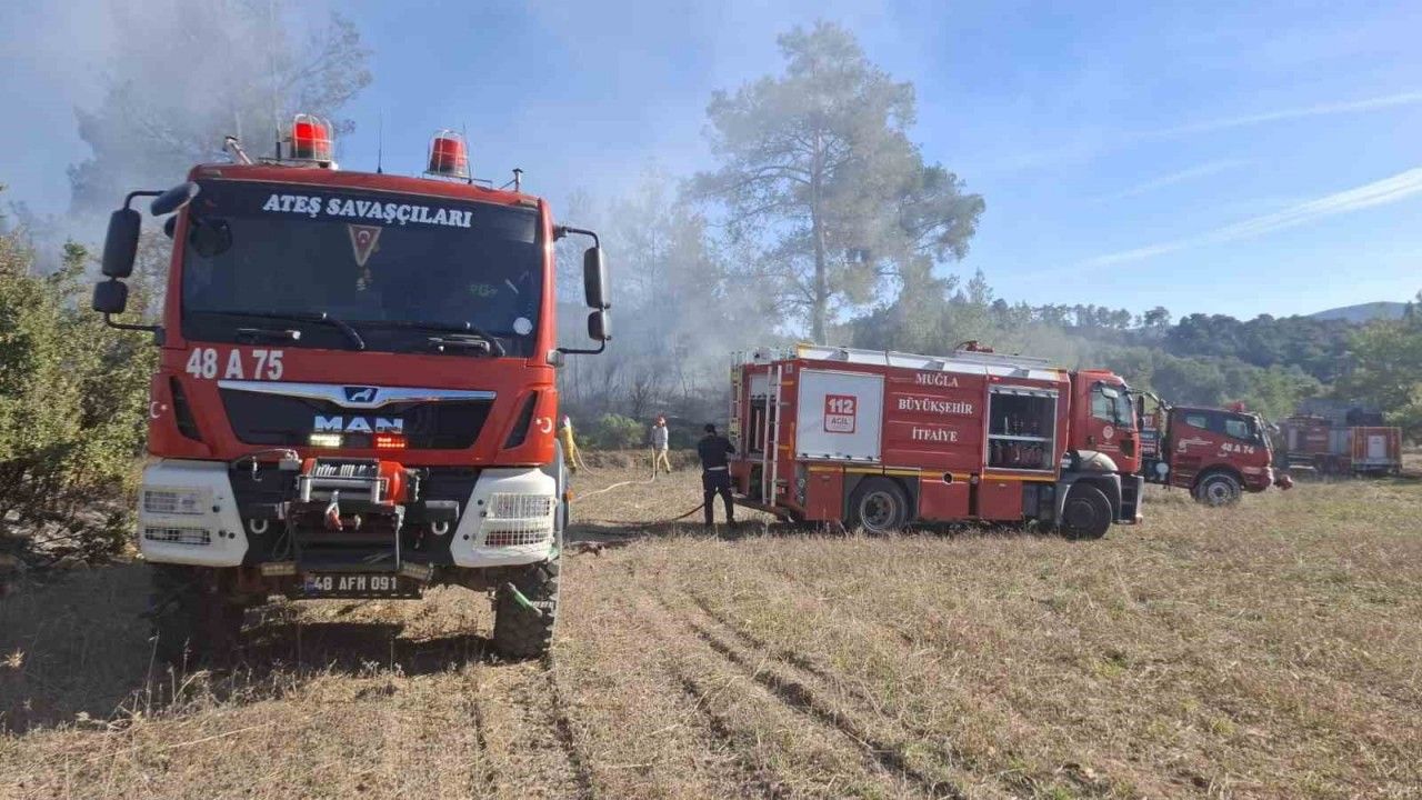 Yatağan’daki iki ayrı arazi yangını büyümeden söndürüldü
