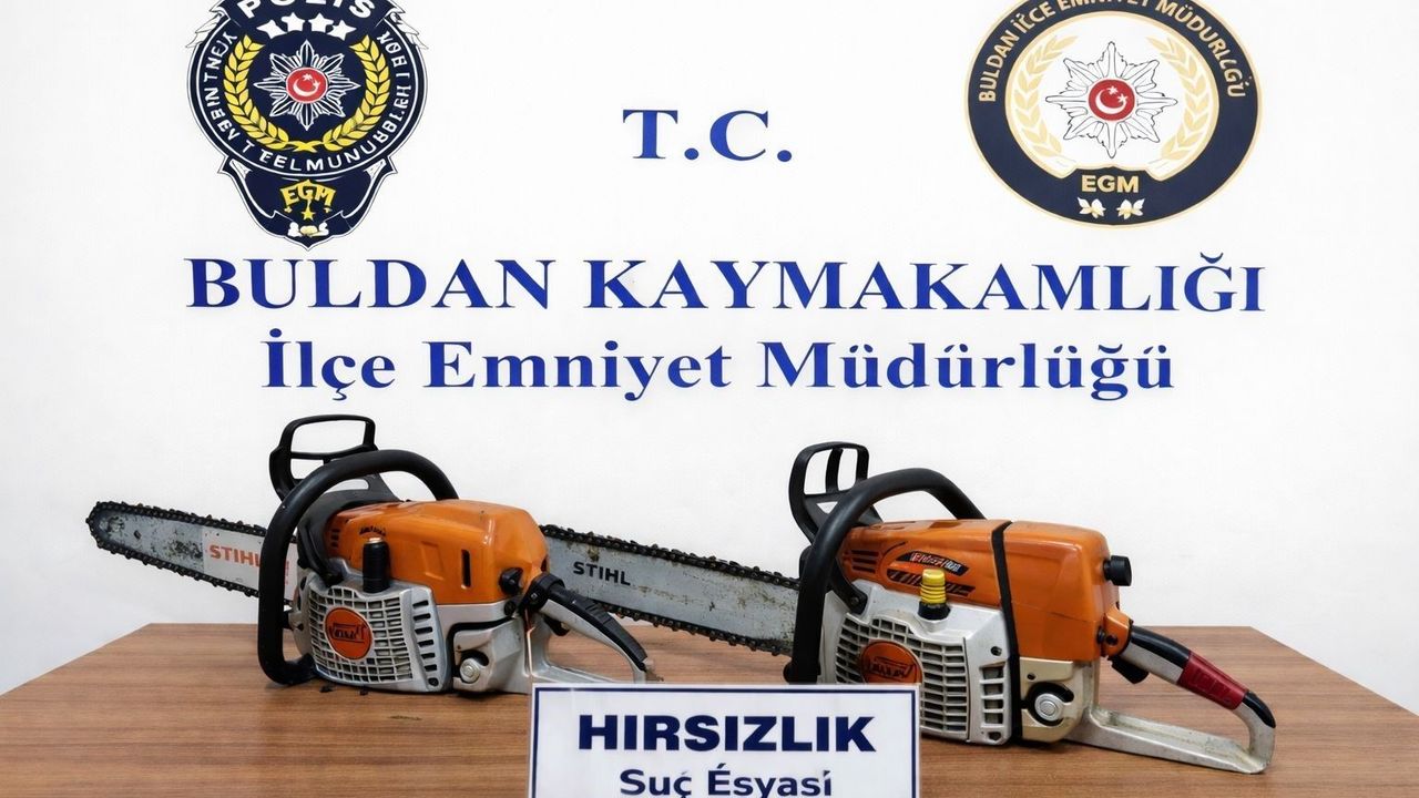 100 bin liralık motorlu testereleri çalan hırsızlar polisten kaçamadı