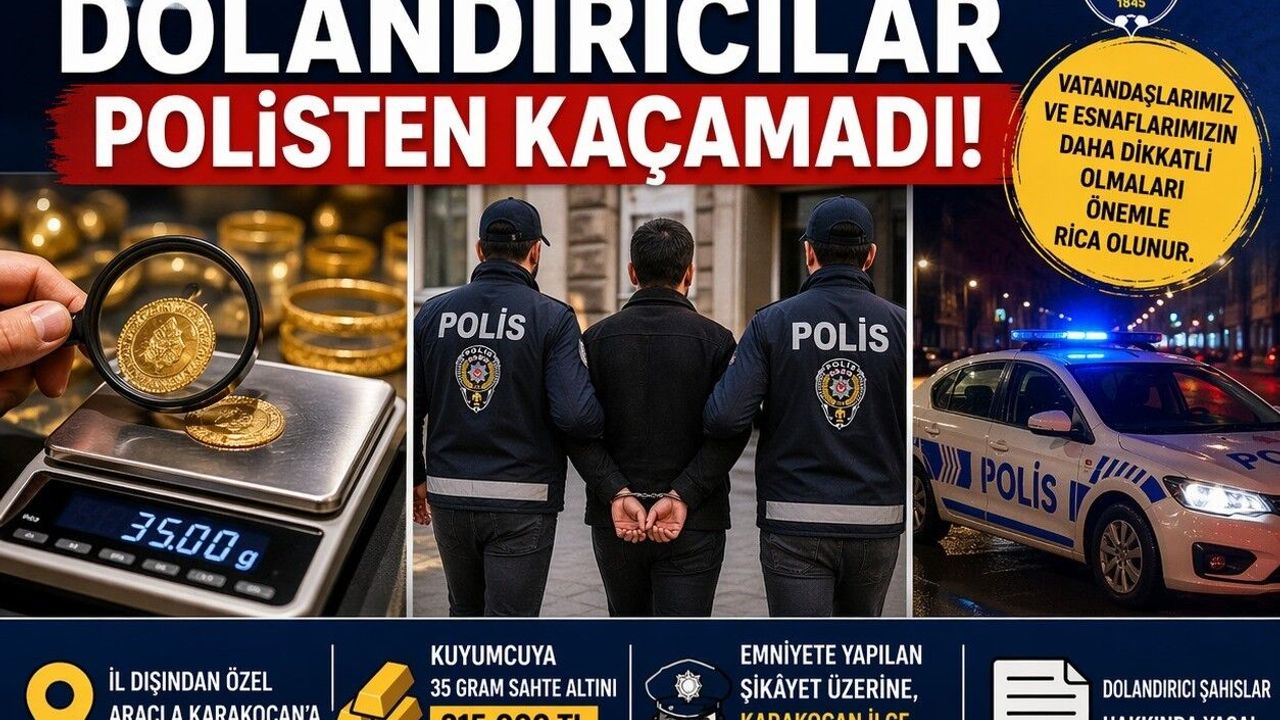 Sahte altın bozduran dolandırıcılar polisten kaçamadı