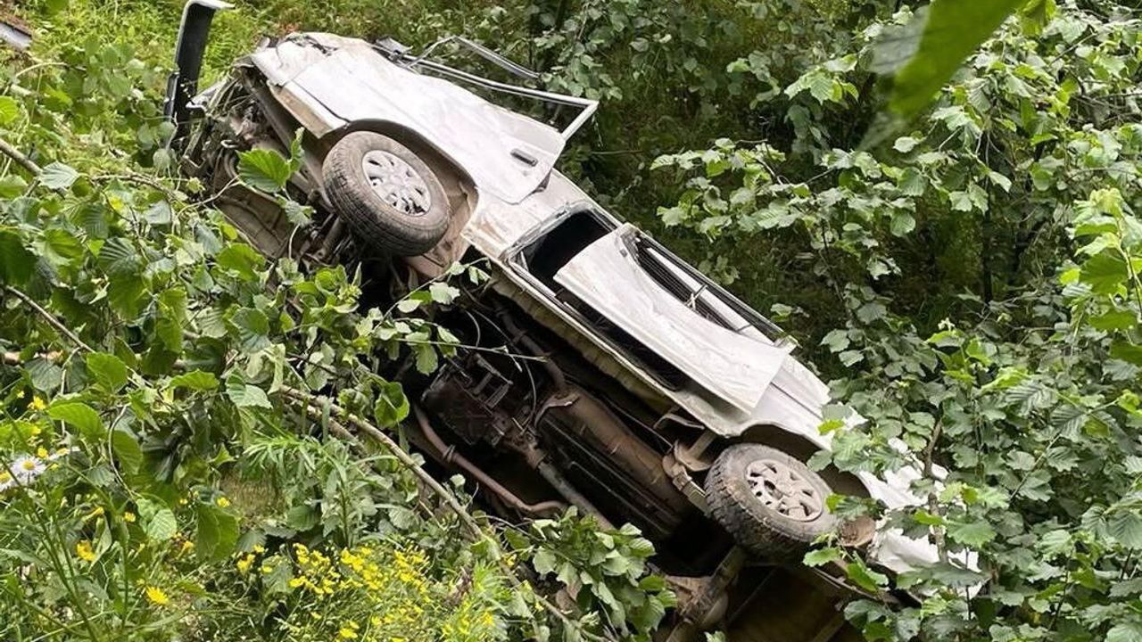 Giresun'da kamyonet dere yatağına uçtu: 1 ölü