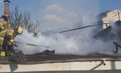Bursa'da köye evi alev alev yandı!