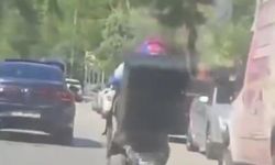 Trafikte akrobatik hareketler yapan motosikletliye 86 bin lira ceza kesildi