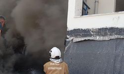 Antakya’da inşaat alanında yangın