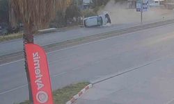 Bodrum’da takla atan araçtan çıkıp kaçtı