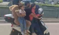 Bursa’da motosiklete 5 kişi bindiler!