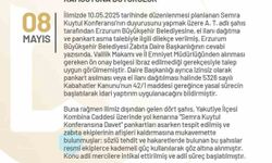 Erzurum’da izinsiz pankart asan 4 kişi gözaltına alındı