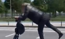 İstanbul’da tehlikeli scooter yolculuğu kamerada