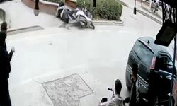 Kilis’te motosiklet sürücüsünün ağır yaralandığı kaza kamerada