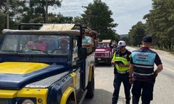 Marmaris’te Jeep Safari araçlarına Jandarma denetimi