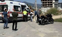 Motosiklet sürücüsü kazada hastanelik oldu
