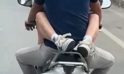 Motosiklette kucağında yolcu taşıyan sürücüye 32 bin TL ceza