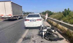 Otomobille çarpışan motosikletin sürücüsü hayatını kaybetti