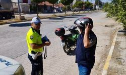 Sinanpaşa’da motosiklet sürücülerine yönelik denetimi