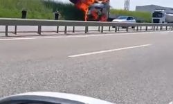 Bursa'da tır alev topuna döndü