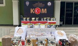 Uşak’ta yapılan operasyonda çok sayıda kaçak makaron ele geçirildi