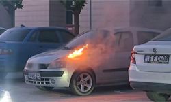 Hastanenin otoparkında korkutan yangın!