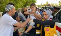 13 yaşındaki çocuk, koluna saplanan demirle hastaneye kaldırıldı