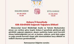 Ankara Valiliği’nden gök gürültülü sağanak yağış uyarısı
