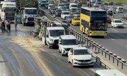 Bahçelievler’de beton mikseri devrildi: Basın Ekspres yan yol trafiğe kapandı