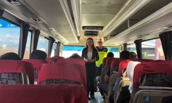 Iğdır’da Kurban Bayramı öncesi yolcu otobüslerinde trafik denetimi yapıldı