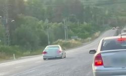 Trafik güveliğini tehdit eden sürücünün ehliyetine el konuldu