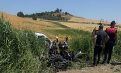 Yangını söndürmek isterken traktörün altında kaldı