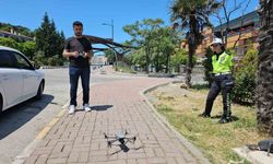 Zonguldak’ta trafikte bayram öncesi dronlu denetim