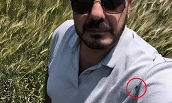 Tarlada selfi yaptığı sırada keneleri fark etti!