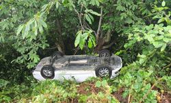 Giresun’da otomobil şarampole devrildi: 6 yaralı