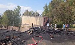 İspir’de çıkan yangında 3 ev ve 2 ahır kül oldu