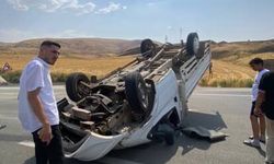 Siirt’te takla atan pikap sürücü yaralandı