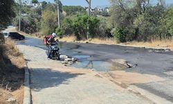 Bodrum’da ana su isale hattı patladı: Tonlarca su boşa aktı