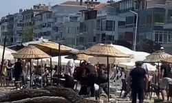 Halk plajında şezlong kavgası