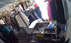 Bursa'da kıyafet hırsızlığı saniye saniye kameralarda