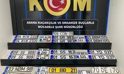 Adana’da 27 sahte plaka ele geçirildi