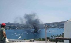 Bodrum’da tekne yangını